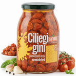 Röda tomater, lätt soltorkade/semisecci