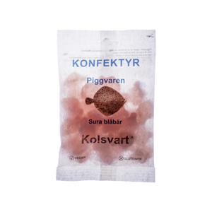 Kolsvart Konfektyr Piggvaren  Sura Blåbär 120 g