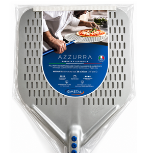 Pala pizza anodizzato AZZURRA SQUARE forata 36cm X 60cm ( GI-METAL )