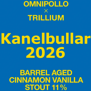 Omnipollo xTrillum, Kanelbullar 2026 Barrel Aged Cinnamon Imperial Stout 11.0% (Fat 10L)