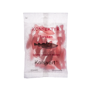 Kolsvart Konfektyr Torsken Hallon Svarta Vinbär.