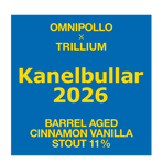Omnipollo xTrillum, Kanelbullar 2026 Barrel Aged Cinnamon Imperial Stout 11.0% (Fat 10L)