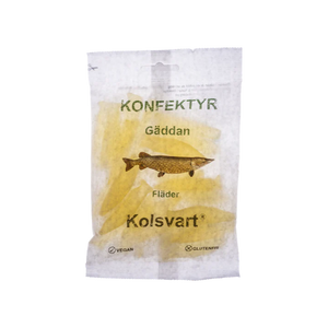 Kolsvart Konfektyr Gäddan Fläder 120 g