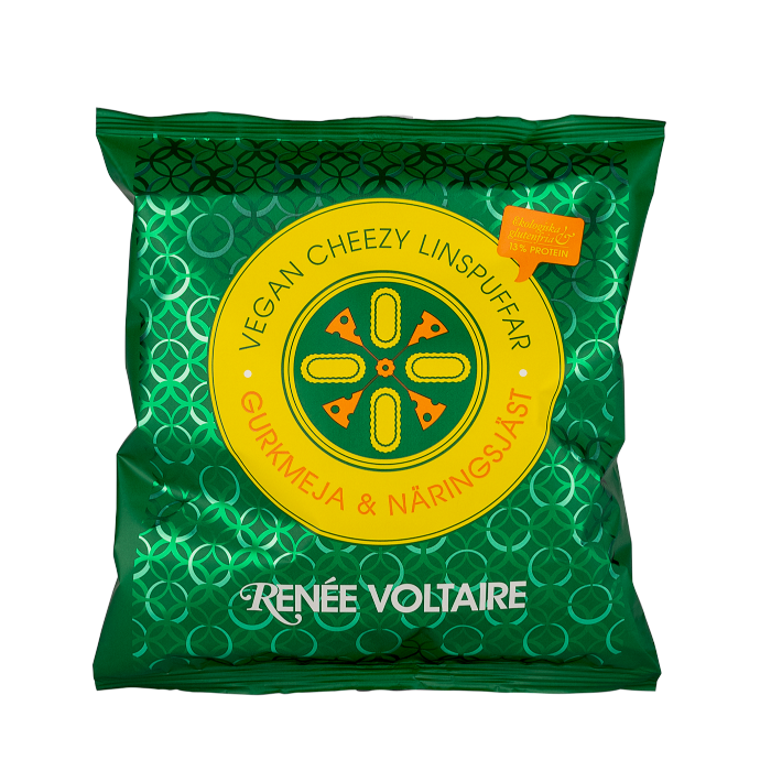 Vegan Cheezy Linspuffar - Gurkmeja & Näringsjäst