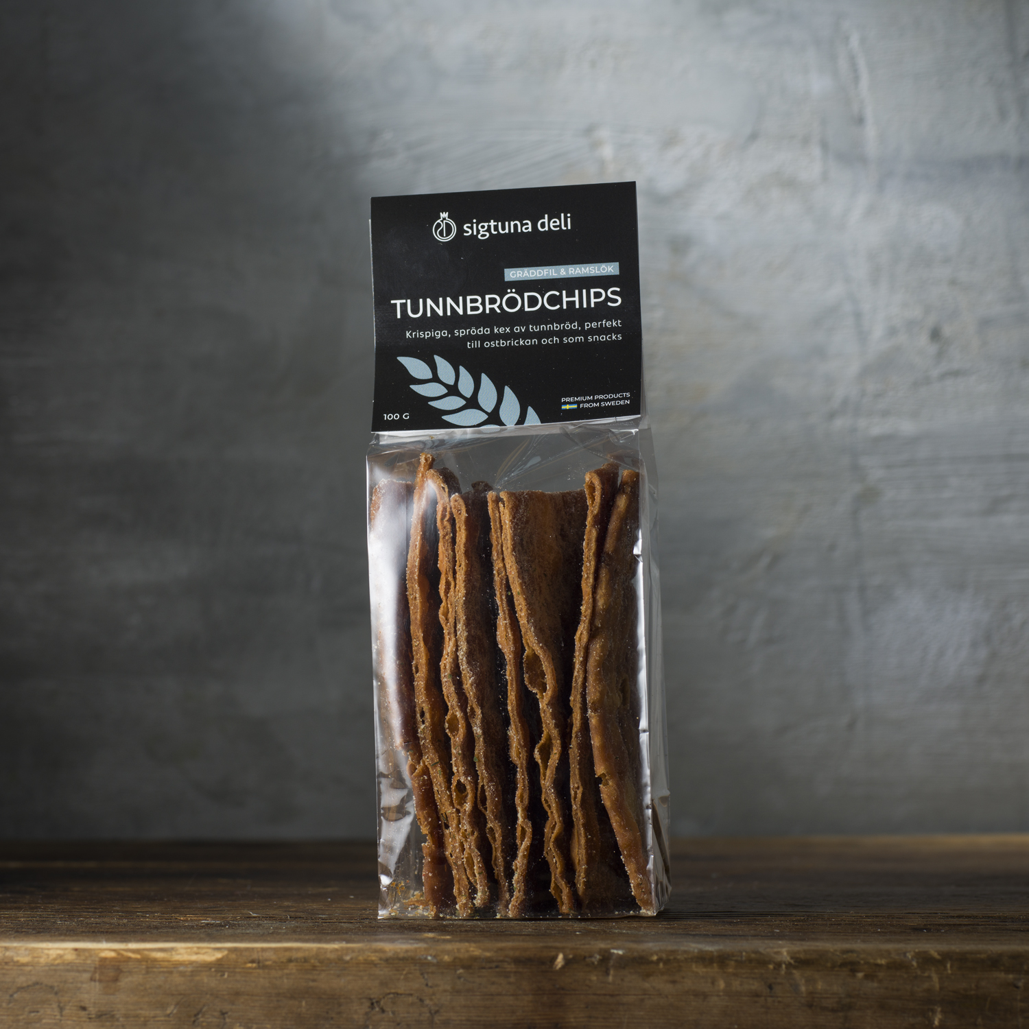 Tunnbrödchips ramslök/gräddfil