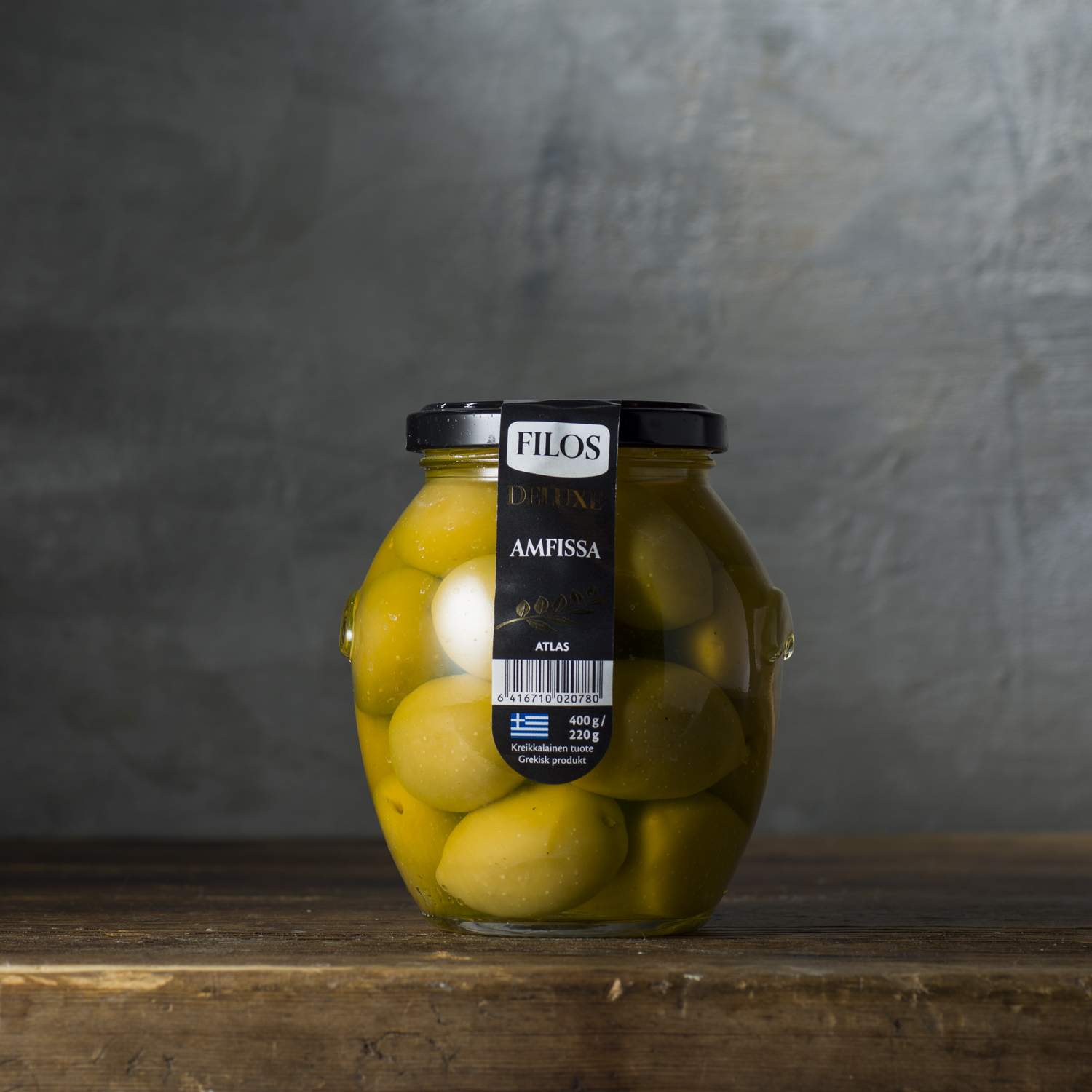 Amfissaoliver med kärna